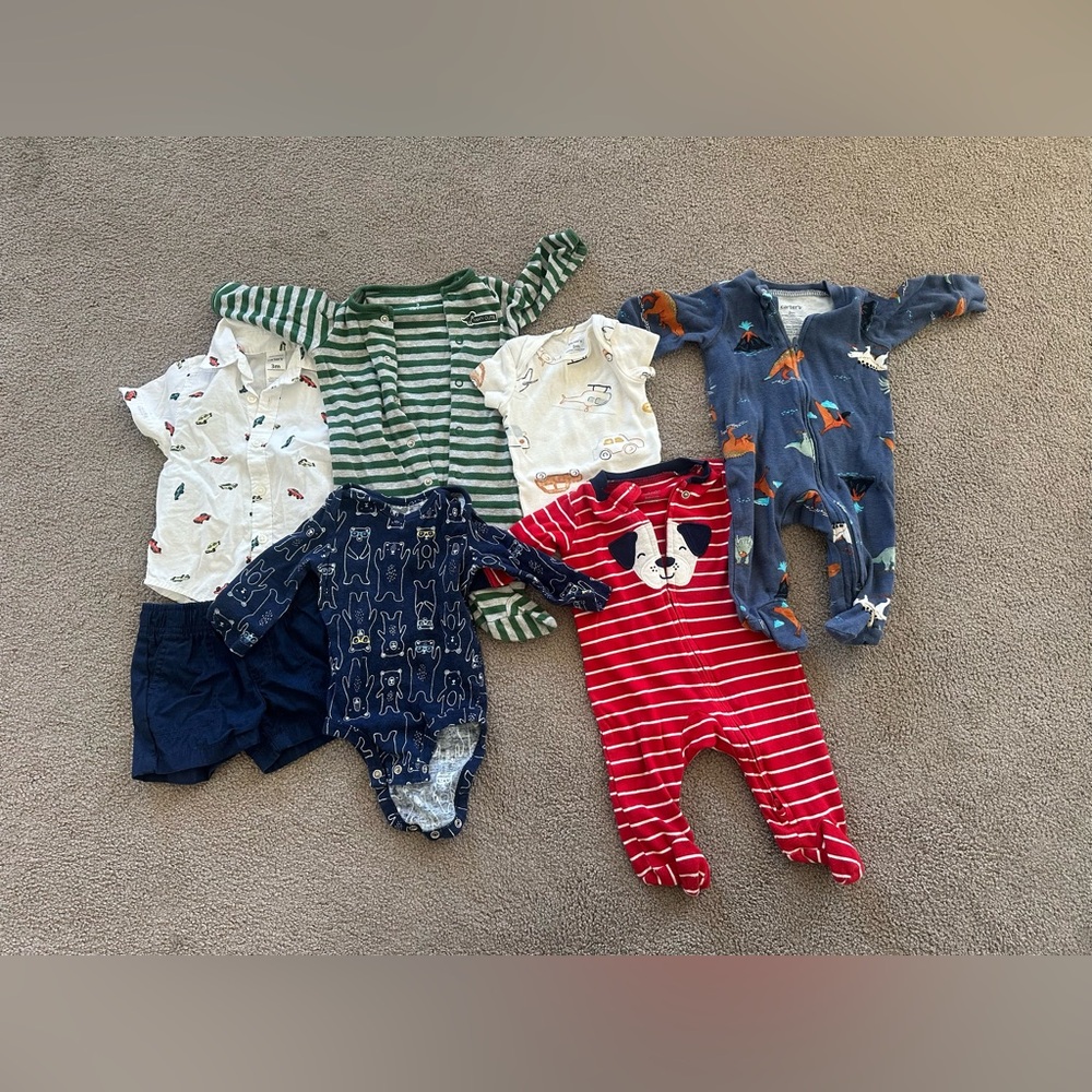 Baby Boy 3M Bundle – 7 Pieces | Onesies, sleepers and outfit